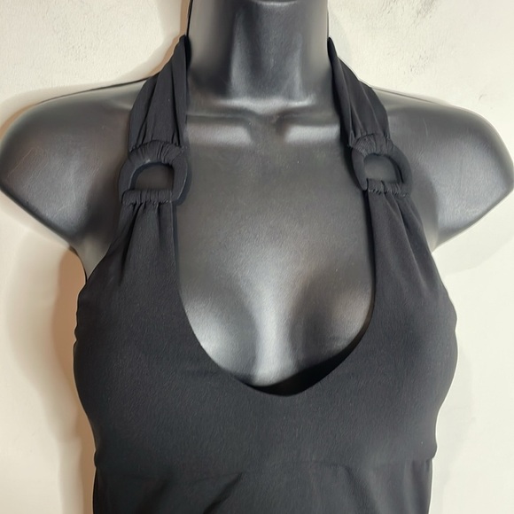 Robin Piccone | Women's Kate Scoop Neck One Piece Swimsuit Black Size 8 NWT - Picture 4 of 8